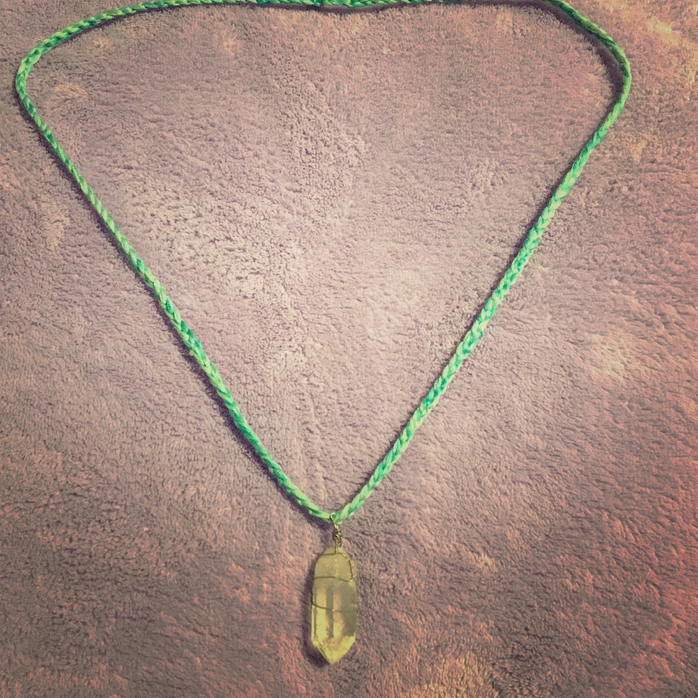 Homemade Celestite necklace